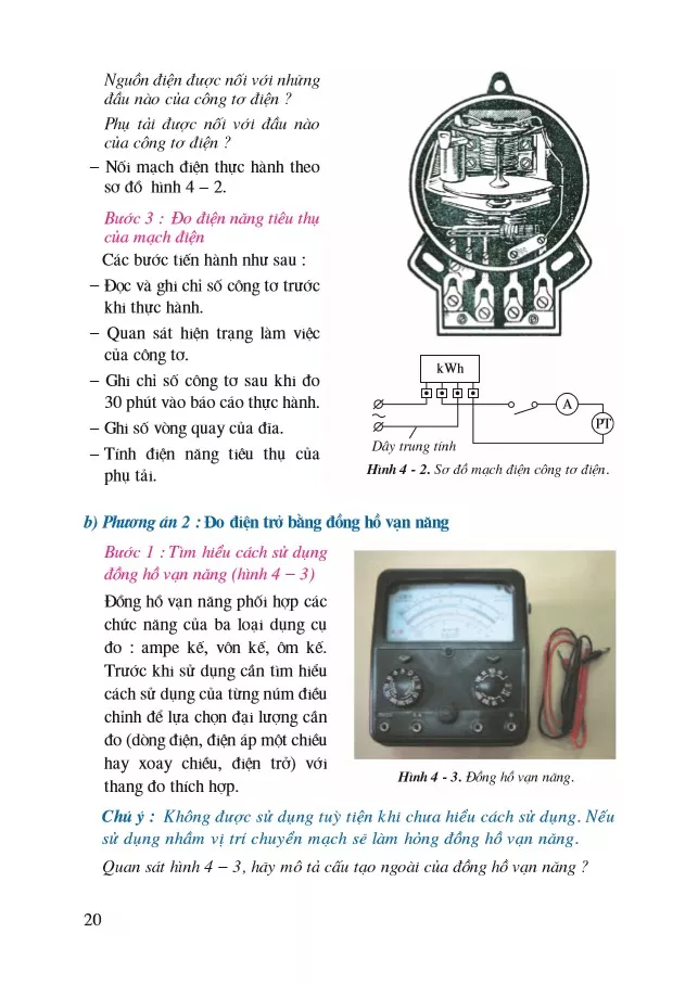 Bài 4 Thực hành: Sử dụng đồng hồ đo điện