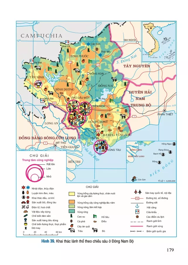 Bài 39 Vấn đề khai thác lãnh thổ theo chiều sâu ở Đông Nam Bộ
