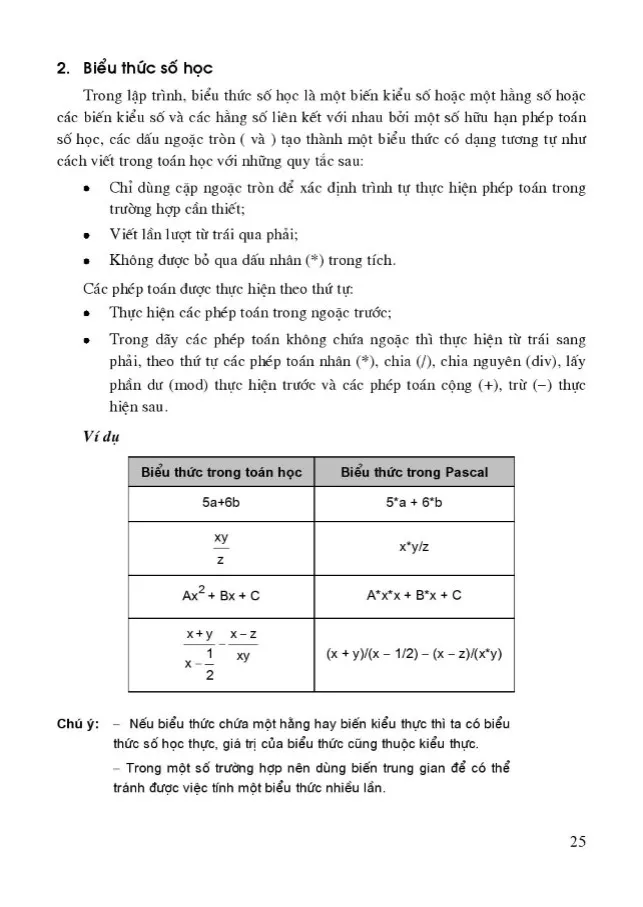 Bài 6: Phép toán, biểu thức, câu lệnh gán