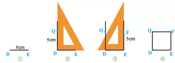 Vẽ hình vuông DEFQ có cạnh DE = 5 cm. Vẽ hai đường chéo DF và EQ Bai 4 3 Trang 65 Sbt Toan Lop 6 Tap 1 Ket Noi