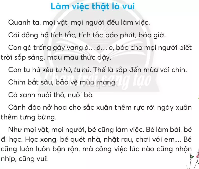 Tiếng Việt lớp 2 Bài 2: Làm việc thật là vui trang 29, 30, 31, 32, 33 - Chân trời Bai 2 Lam Viec That La Vui 2