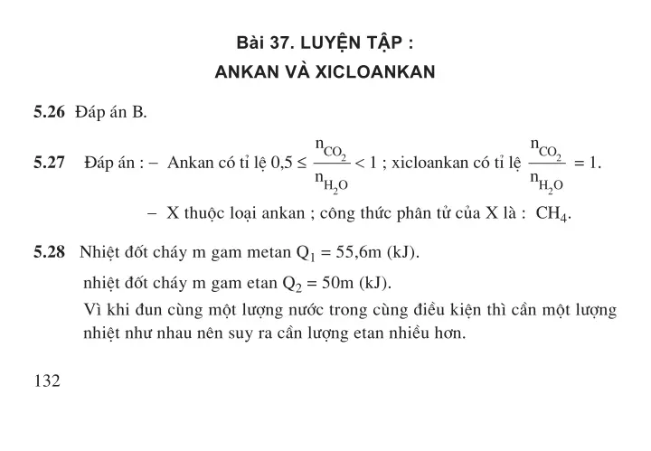 Bài 37: Luyện tập Ankan và xicloankan