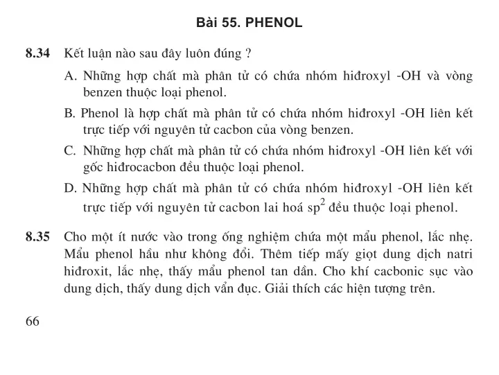 Bài 55: Phenol