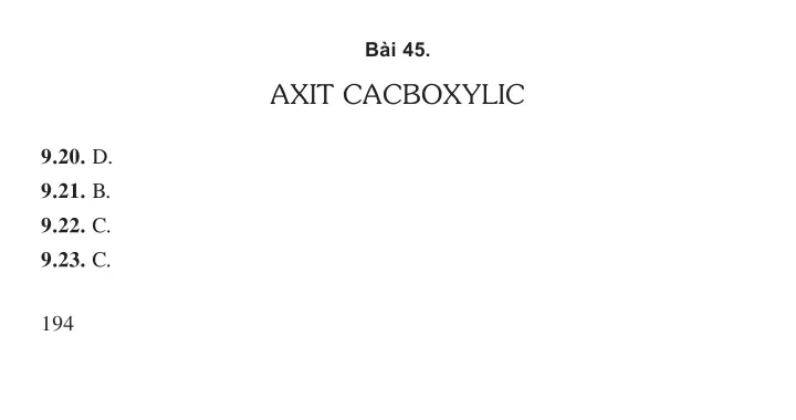 Bài 44: Axit cacboxylic