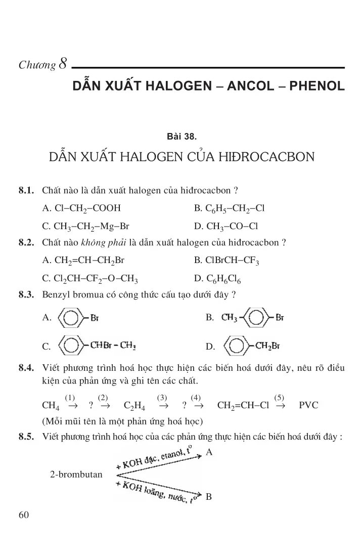 Bài 39: Dẫn xuất halogen của hiđrocacbon
