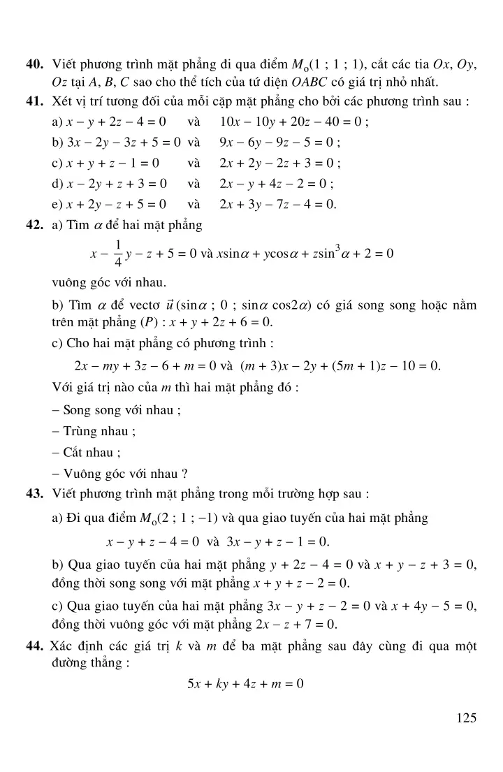 Bài 2: Phương trình mặt phẳng