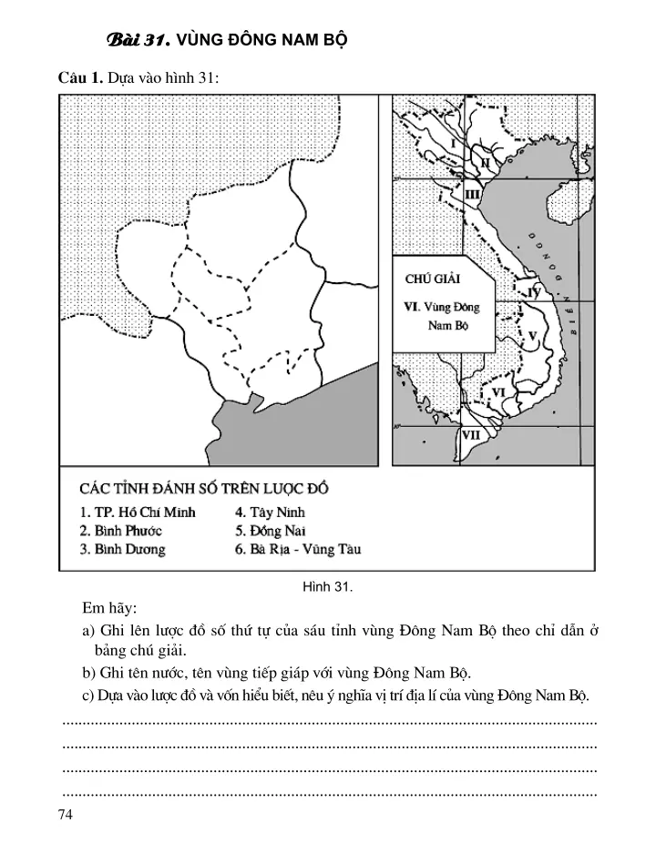 Bài 31: Vùng Đông Nam Bộ