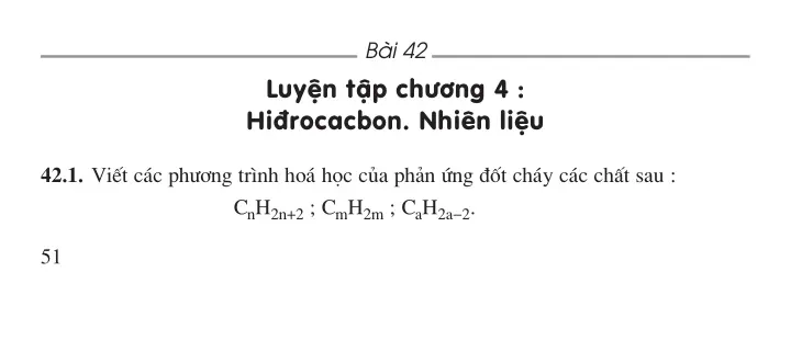 Bài 42: Luyện tập chương 4 : Hiđrocacbon - Nhiên liệu