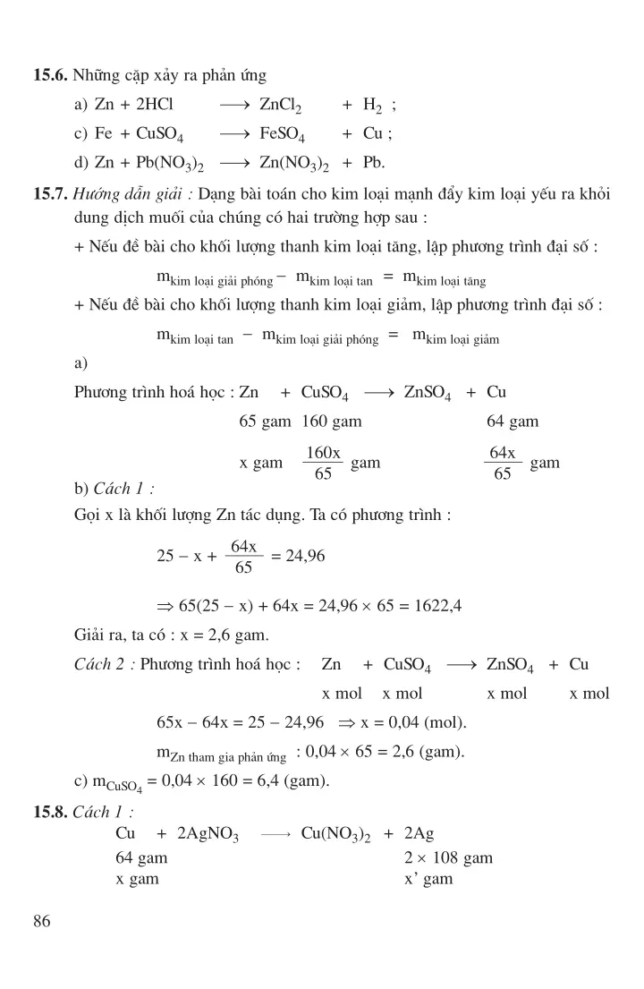 Bài 15, 16, 17: Tính chất của kim loại và dãy hoạt động hóa học của kim loại