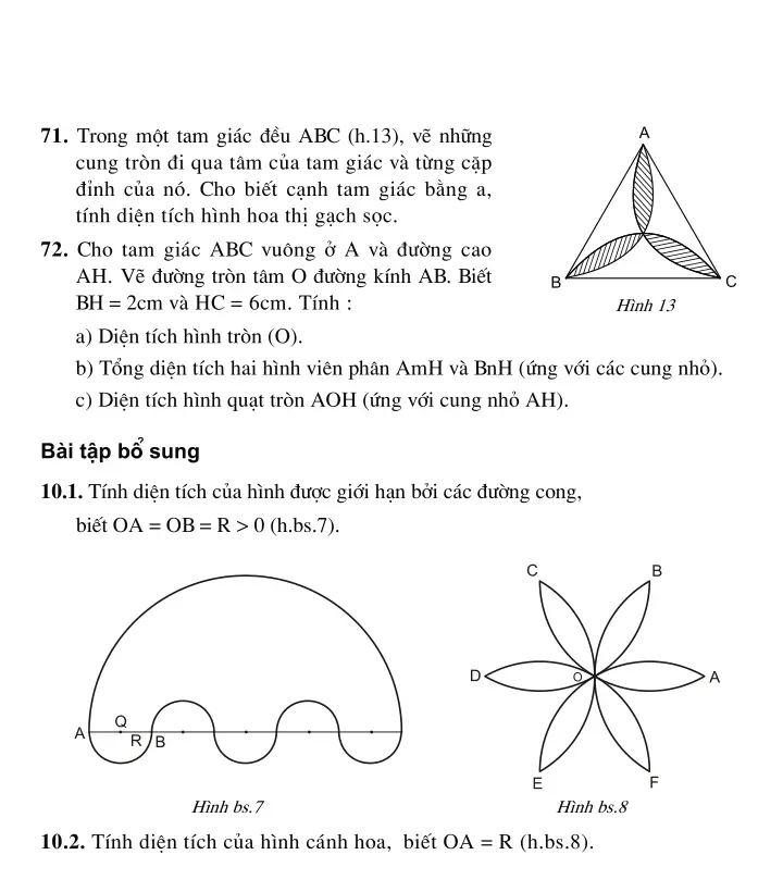 Bài 10: Diện tích hình tròn, hình quạt tròn