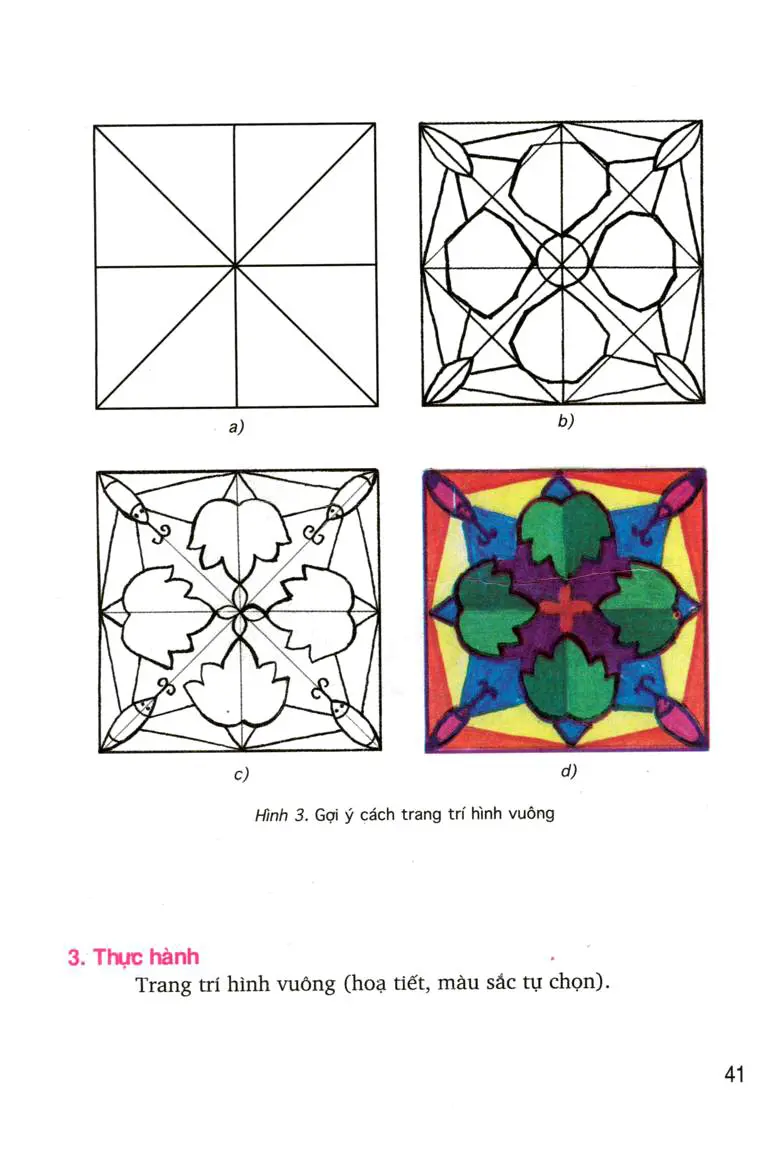 Bài 17: Vẽ trang trí: Trang trí hình vuông