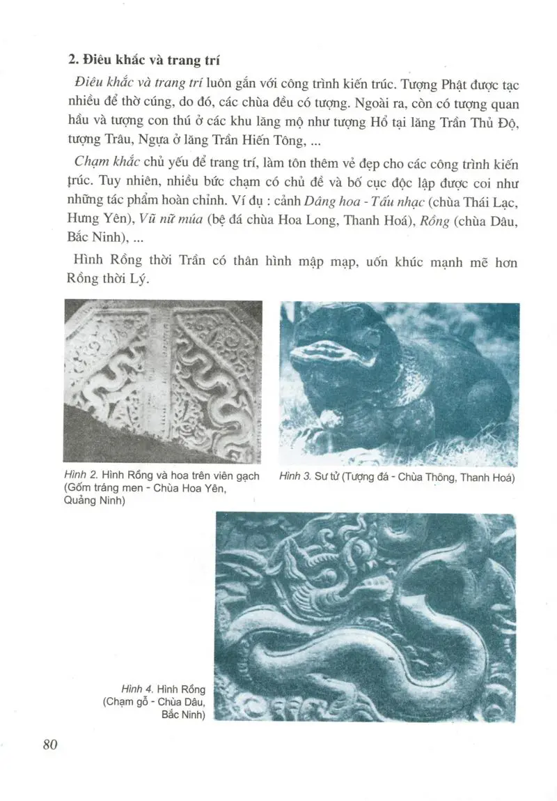 Thưởng thức mĩ thuật Sơ lược về mĩ thuật thời Trần (1226 - 1400)