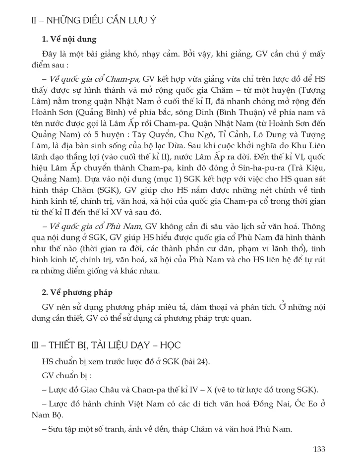 Bài 24. Quốc gia cổ Cham-pa và Phù Nam (1 tiêu