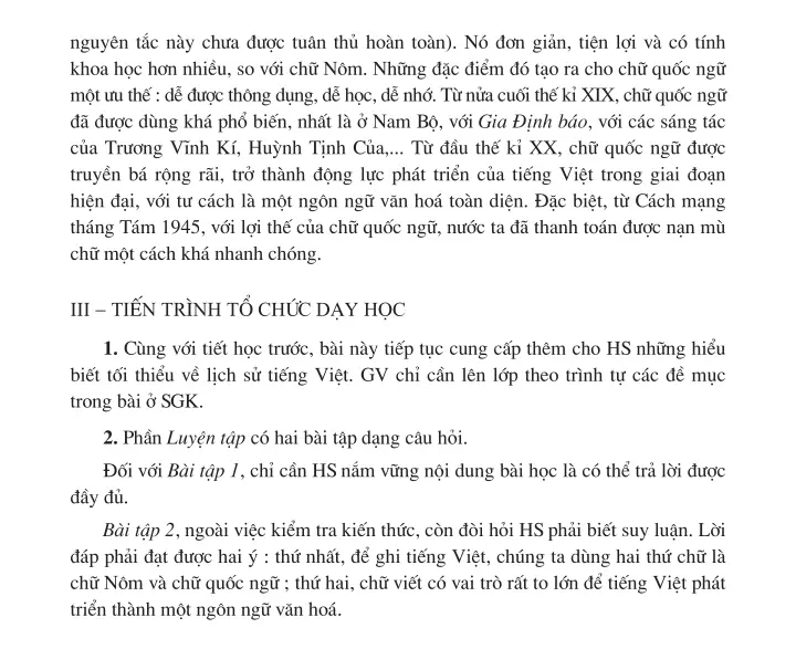 Khái quát lịch sử tiếng Việt (Tiếp theo)