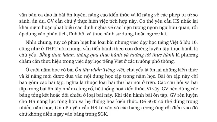 - Về phần Tiếng Việt