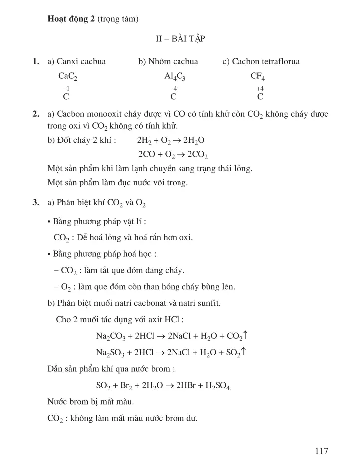 Bài 24: Luyện tập. Tính chất của cacbon, silic và hợp chất của chúng