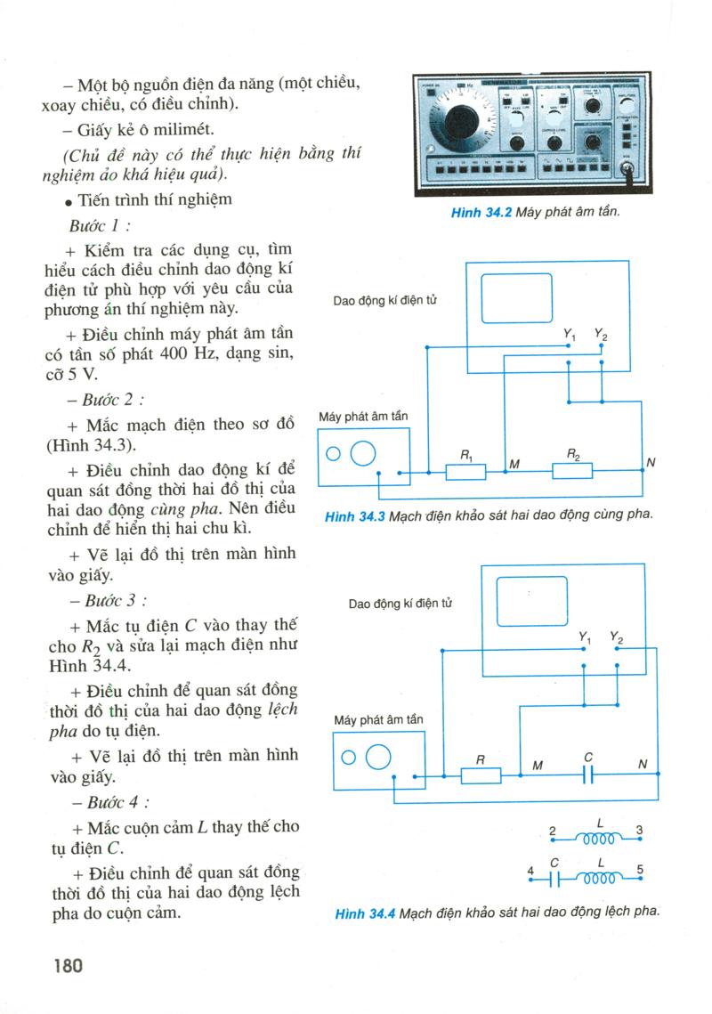 Bài 34. Thực hành : Khảo sát đoạn mạch điện xoay chiều có R, L, C mắc nối tiếp