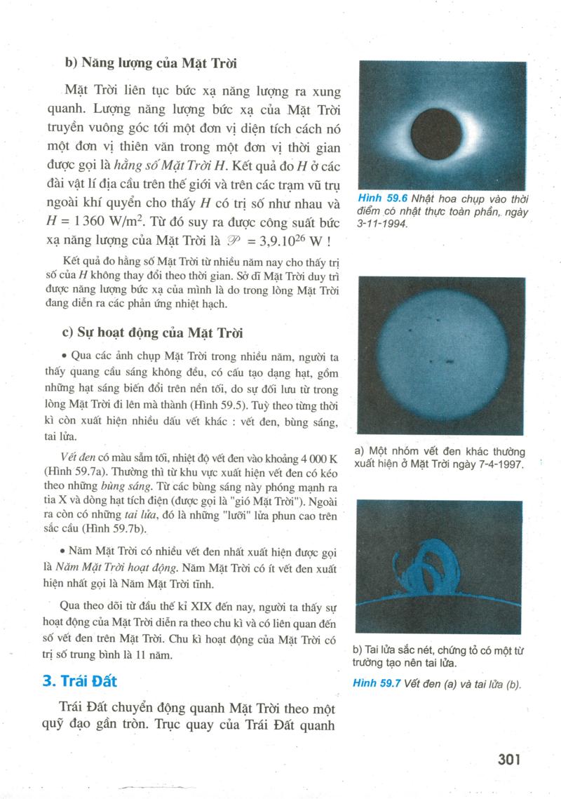 Bài 59. Mặt Trời. Hệ Mặt Trời