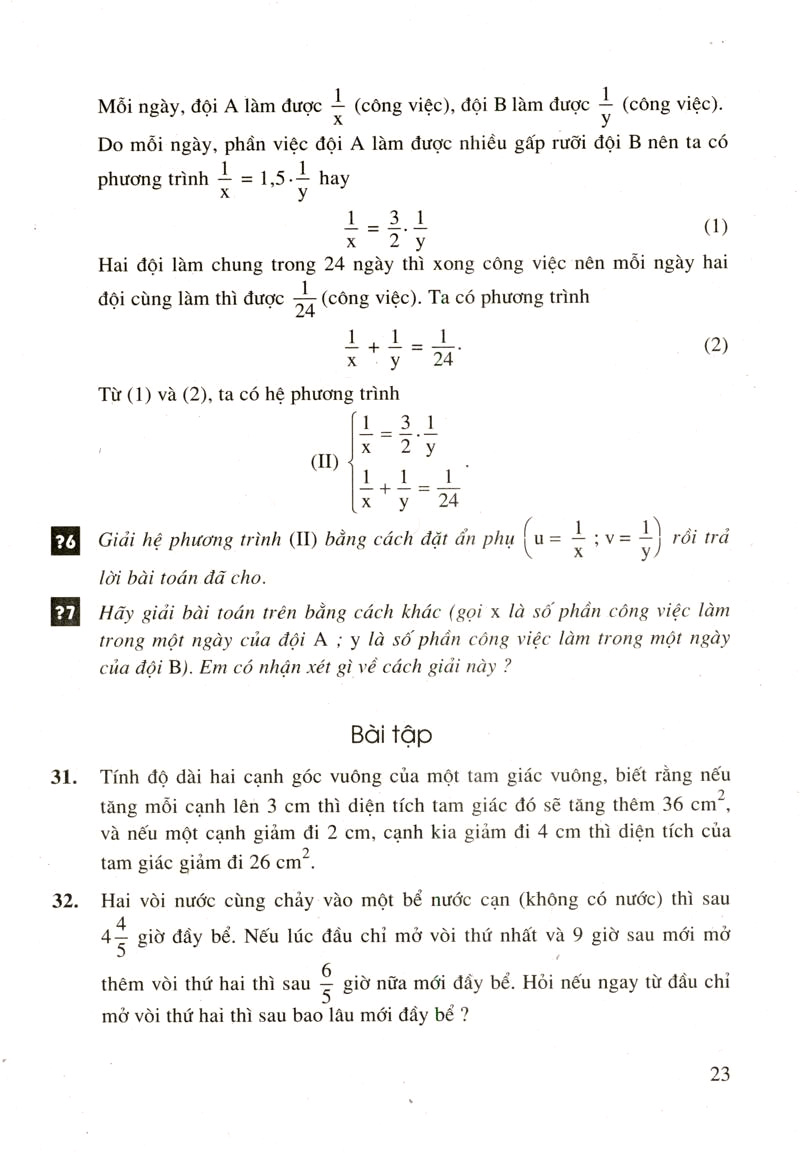 Giải bài toán bằng cách lập hệ phương trình (tiếp theo)