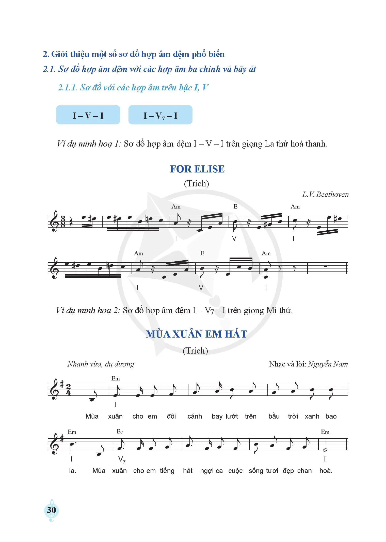 Bài 3: Thực hành trên đàn một số sơ đồ hợp âm đệm cho ca khúc và bản nhạc