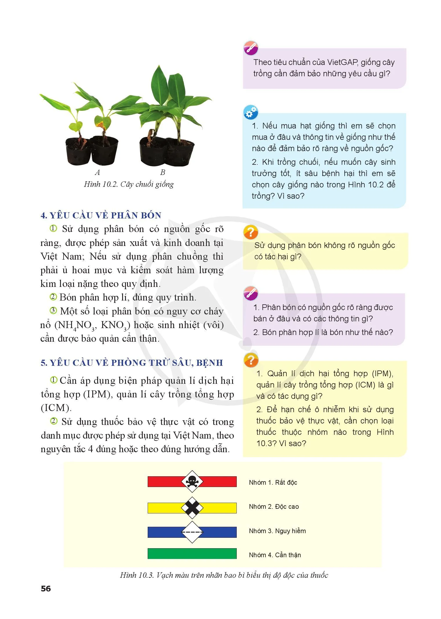 Bài 10. Một số yêu cầu cơ bản của trồng trọt theo tiêu chuẩn VietGAP 