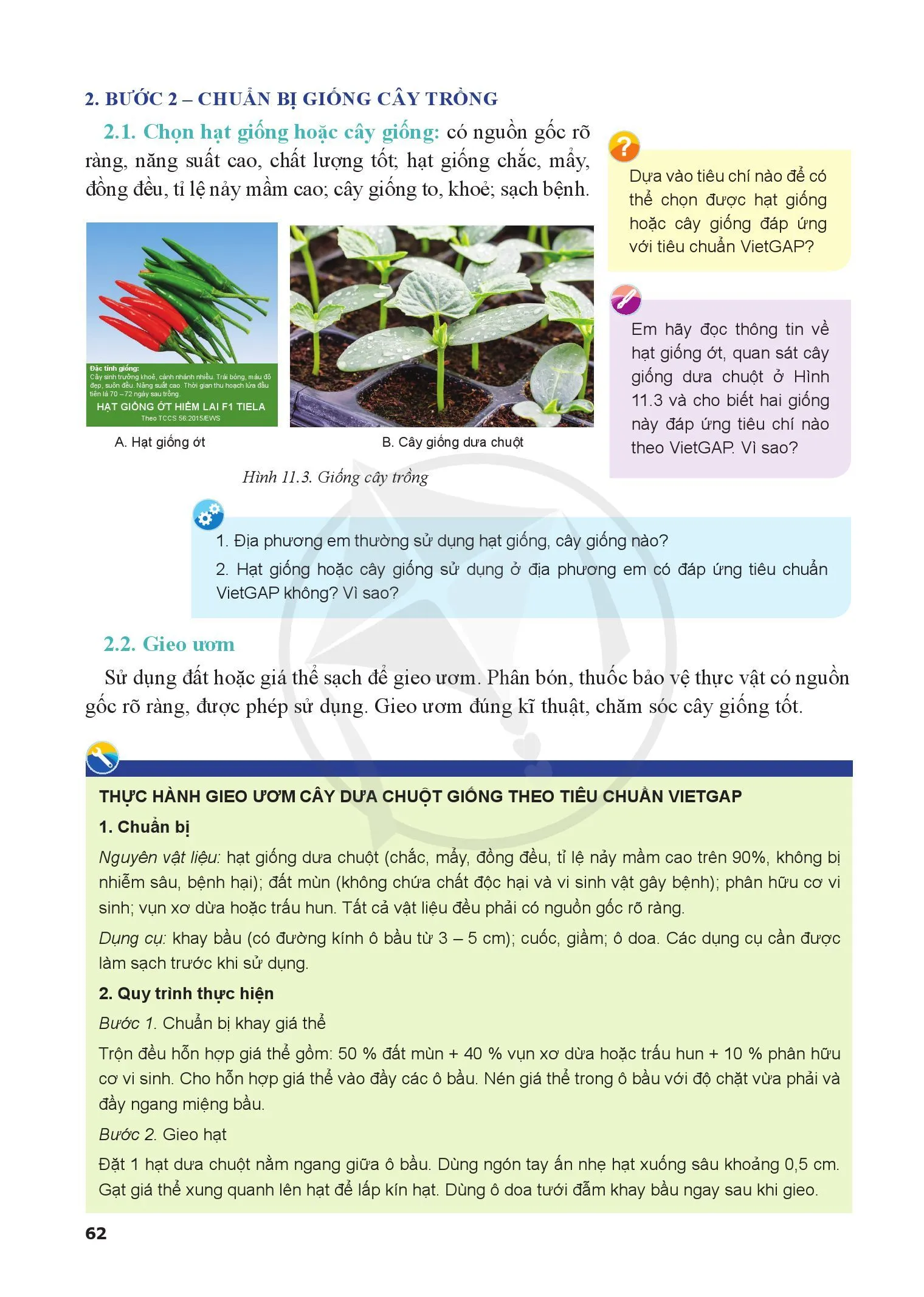 Bài 11. Quy trình trồng trọt theo tiêu chuẩn VietGAP