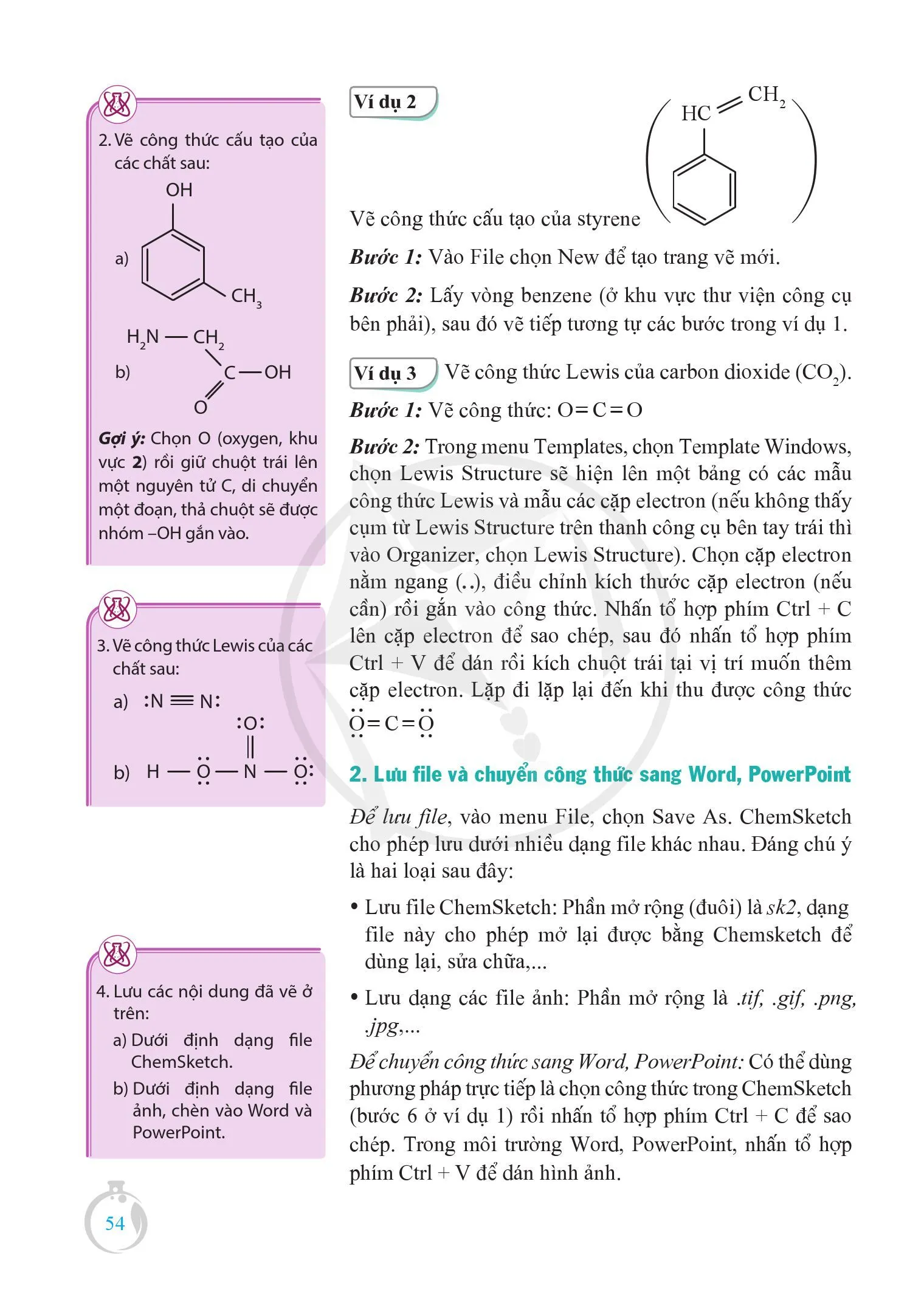 Bài 8. Vẽ cấu trúc phân tử .