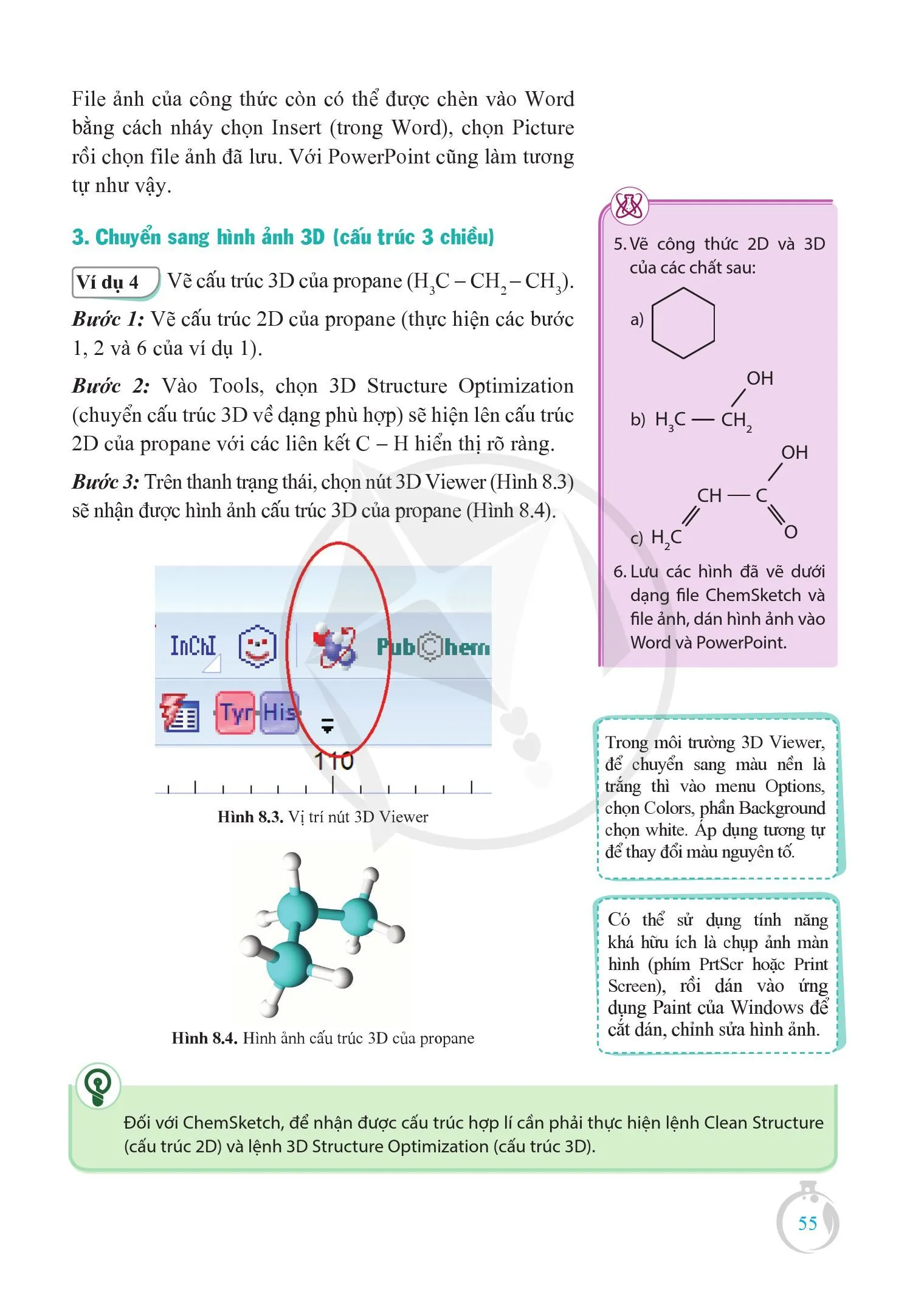 Bài 8. Vẽ cấu trúc phân tử .