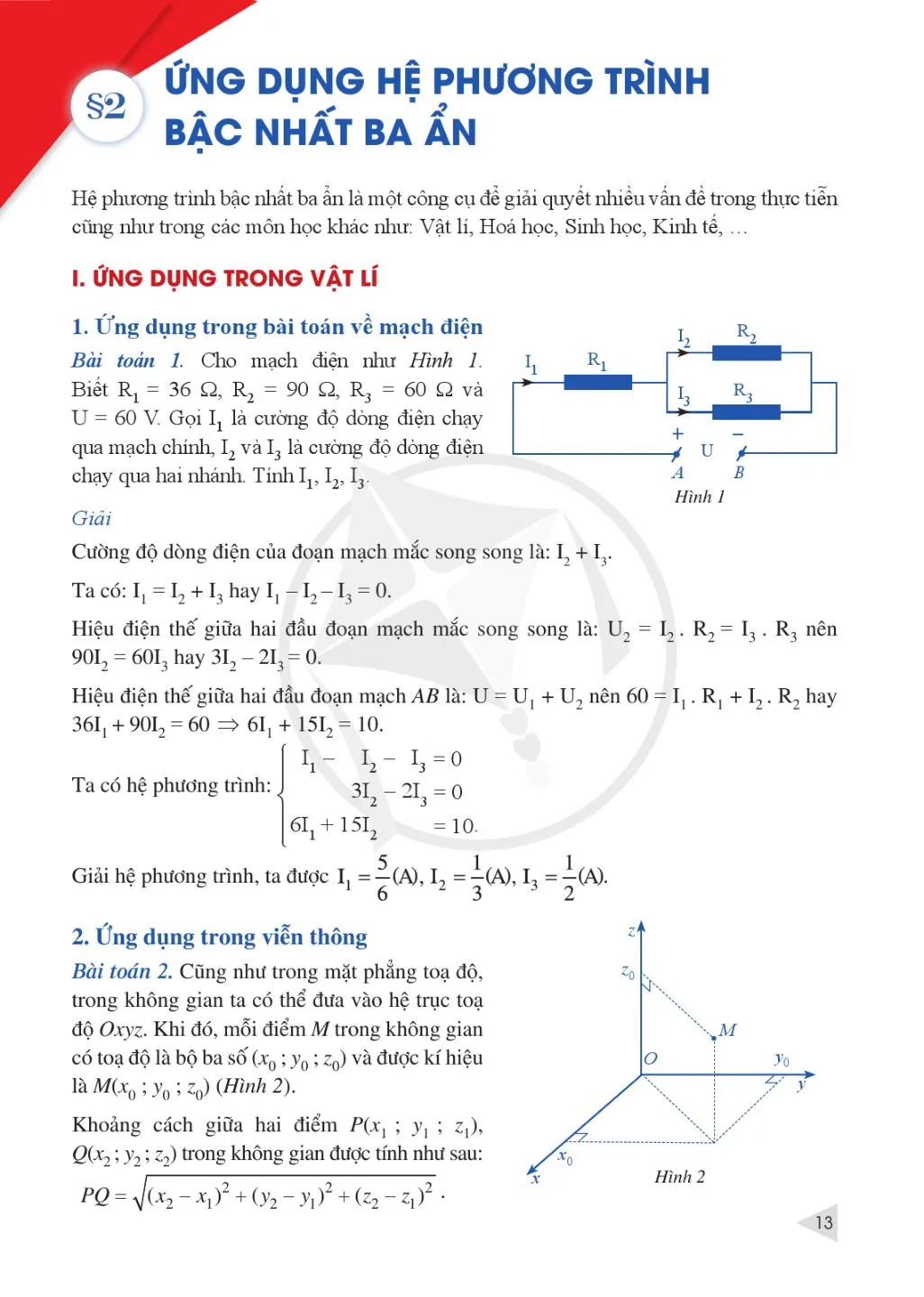 Bài 2. Ứng dụng hệ phương trình bậc nhất ba ẩn