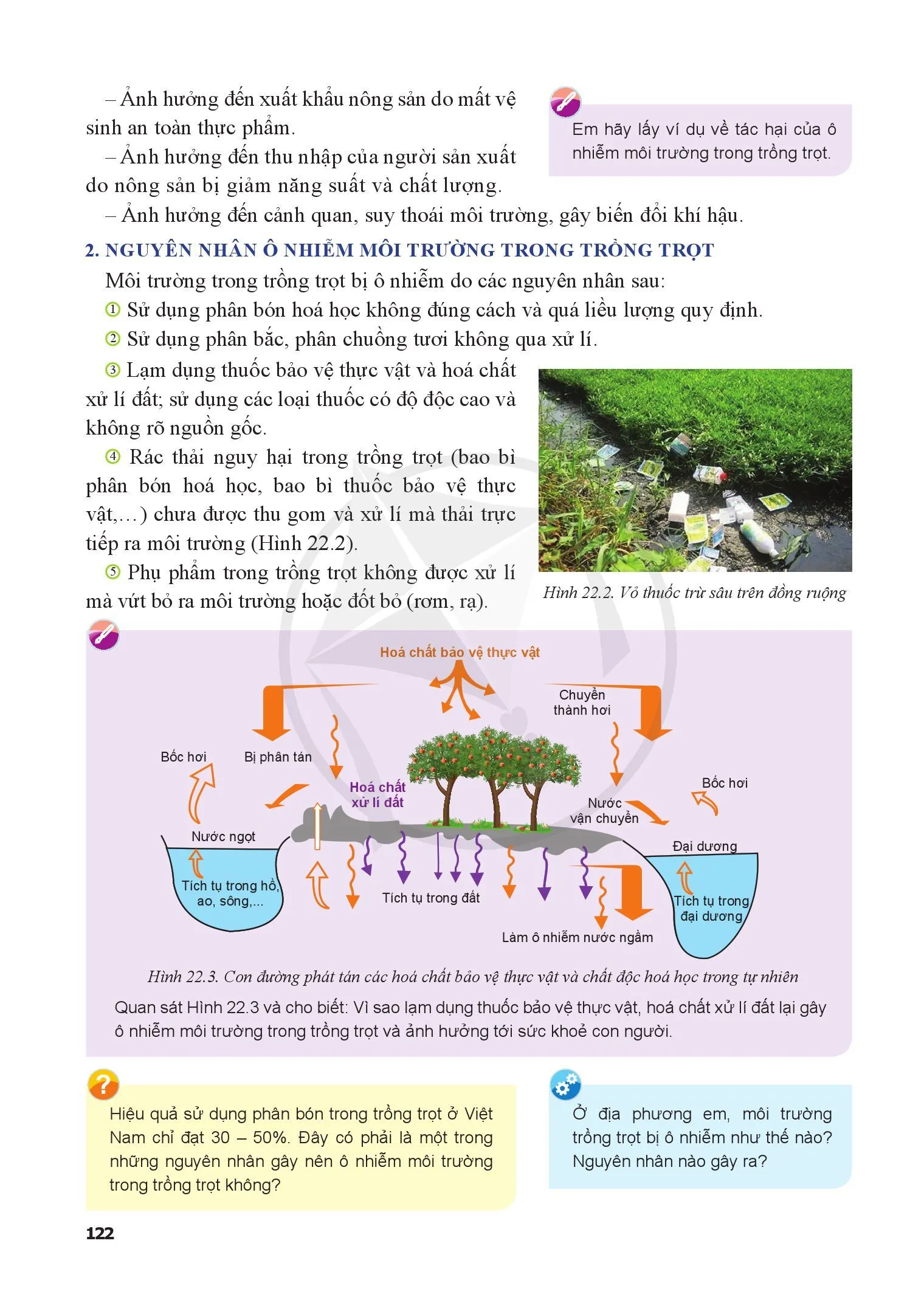 Bài 22. Những vấn đề chung về bảo vệ môi trường trong trồng trọt