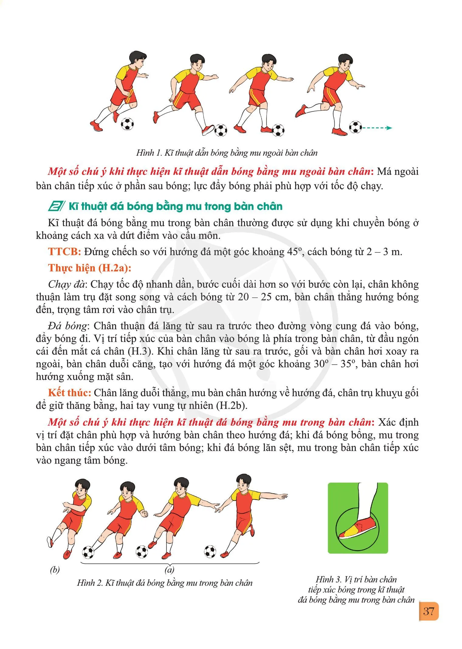 Bài 2. Kĩ thuật dẫn bóng bằng mu ngoài bàn chân và kĩ thuật đá bóng bằng mu trong bàn chân