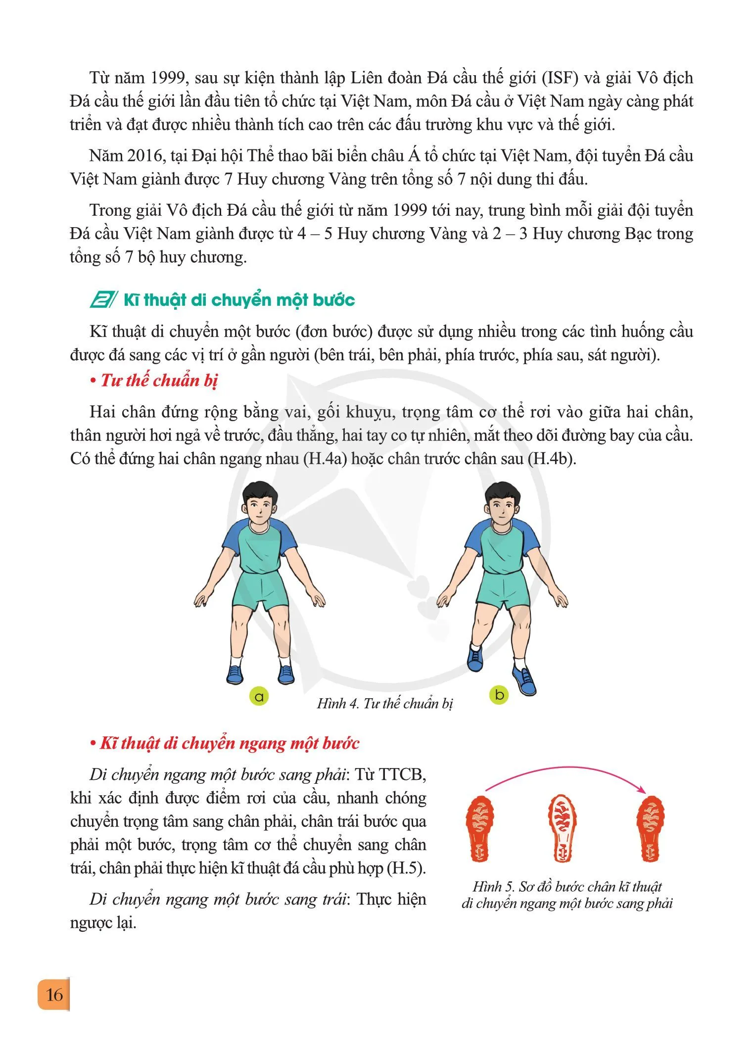 Bài 1. Lịch sử môn Đá cầu, kĩ thuật di chuyển một bước và kĩ thuật tâng cầu bằng đùi