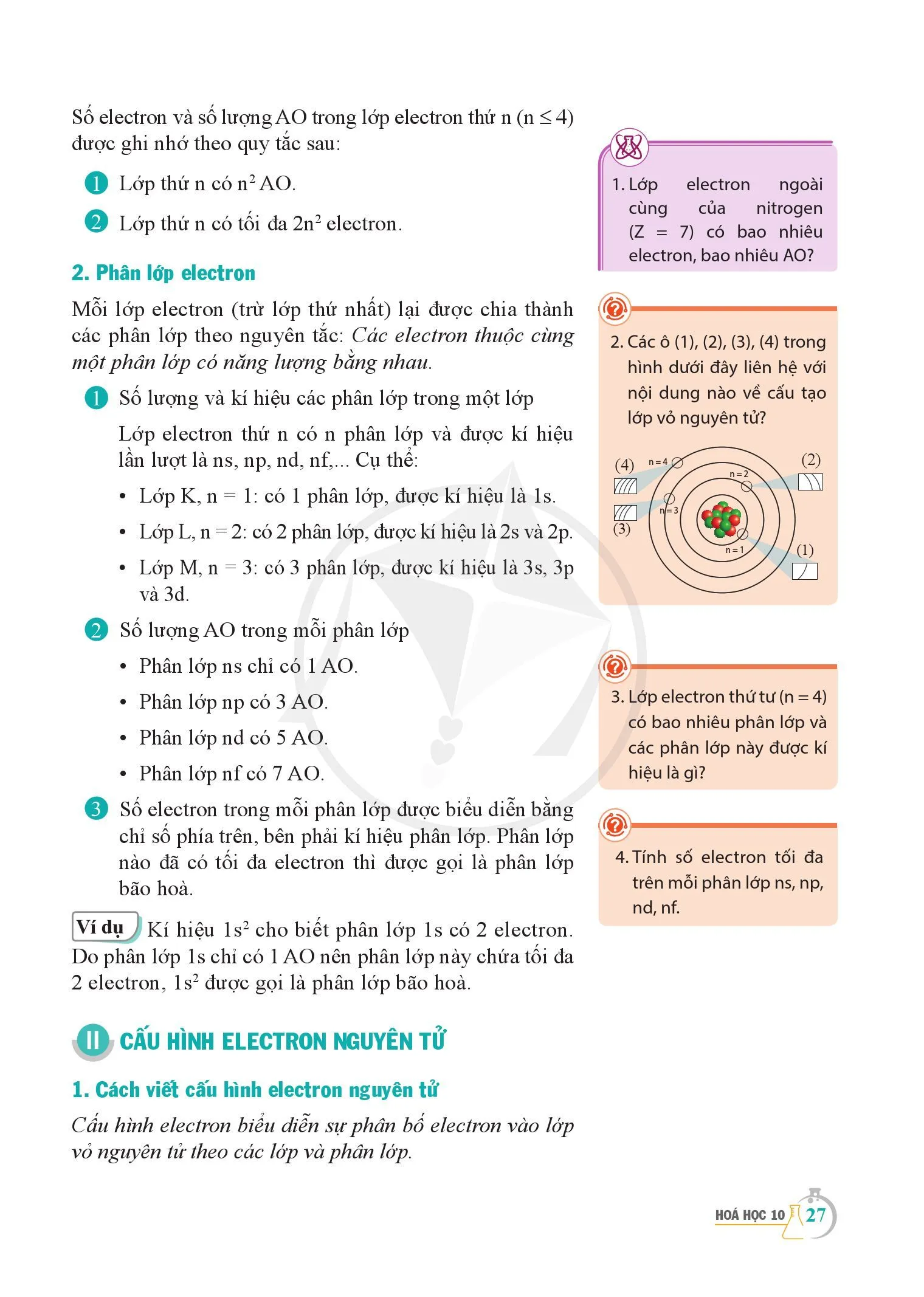 Bài 5. Lớp, phân lớp và cấu hình electron