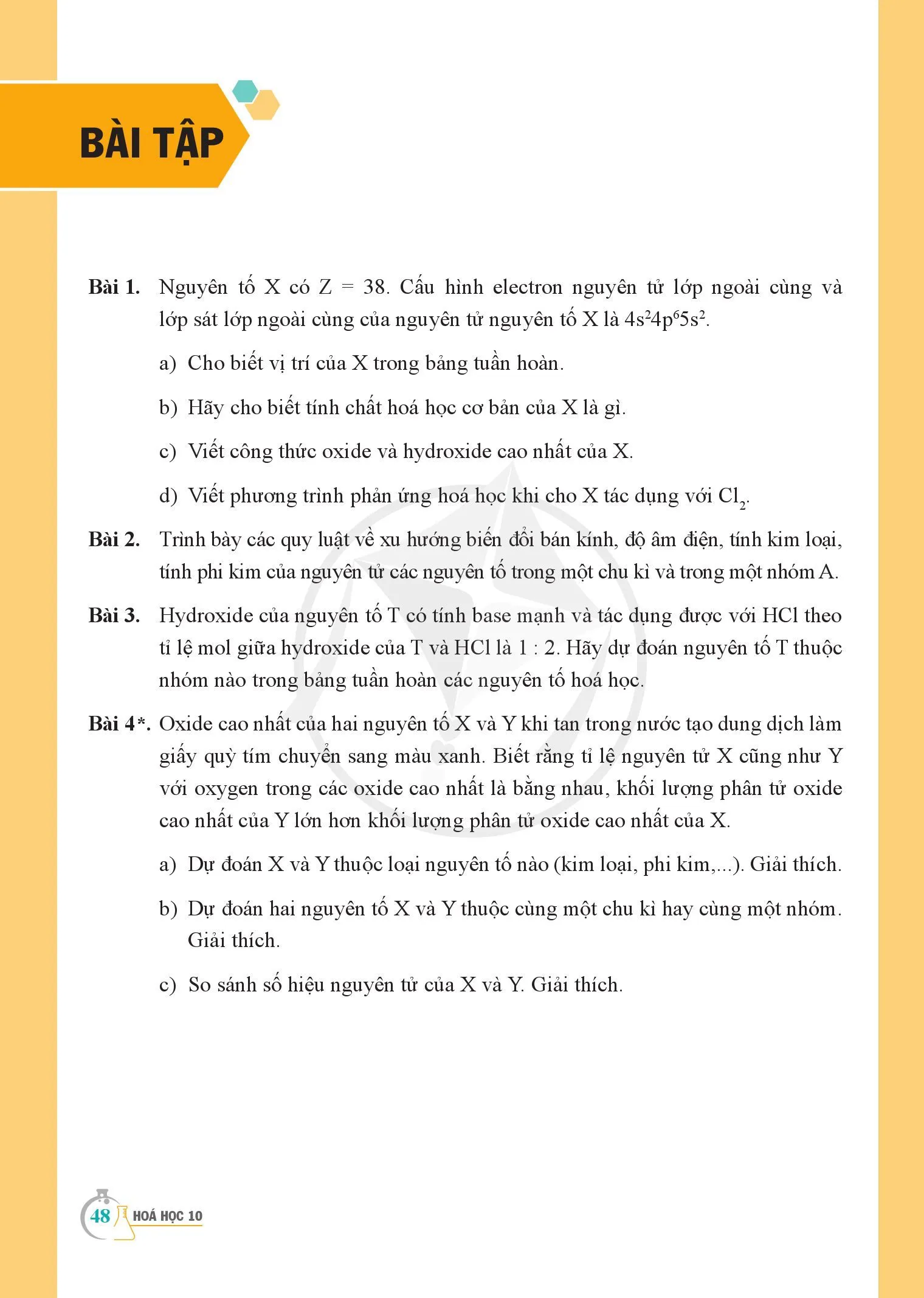 Bài 8. Định luật tuần hoàn và ý nghĩa của bảng tuần hoàn các nguyên tố hoá học