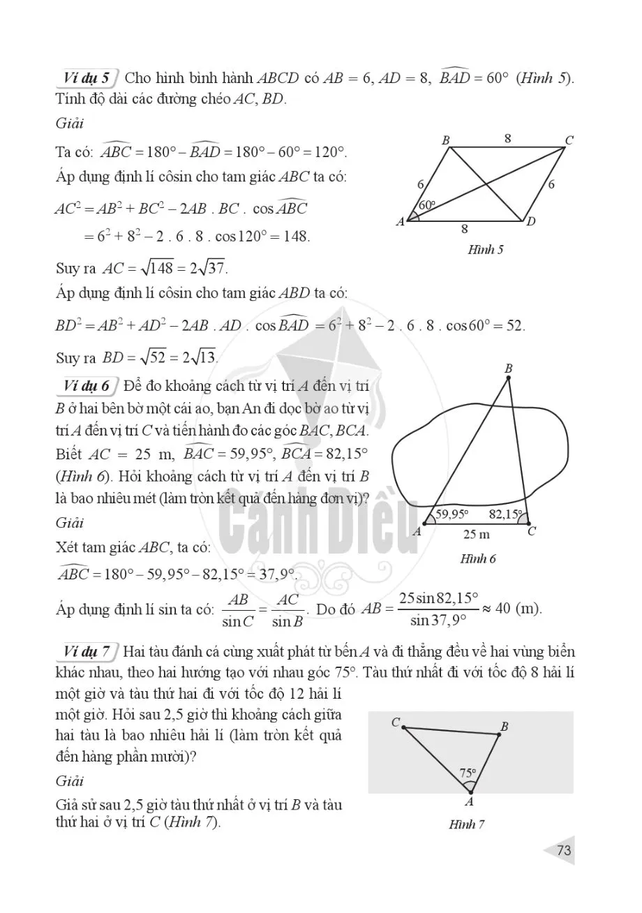 §1. Định lí côsin và định lí sin trong tam giác. Giá trị lượng giác của một góc từ 0° đến 180°