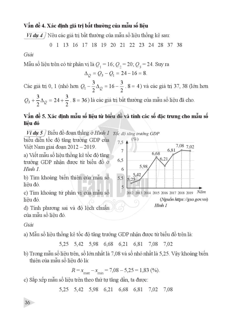 §3. Các số đặc trưng đo mức độ phân tán cho mẫu số liệu không ghép nhóm