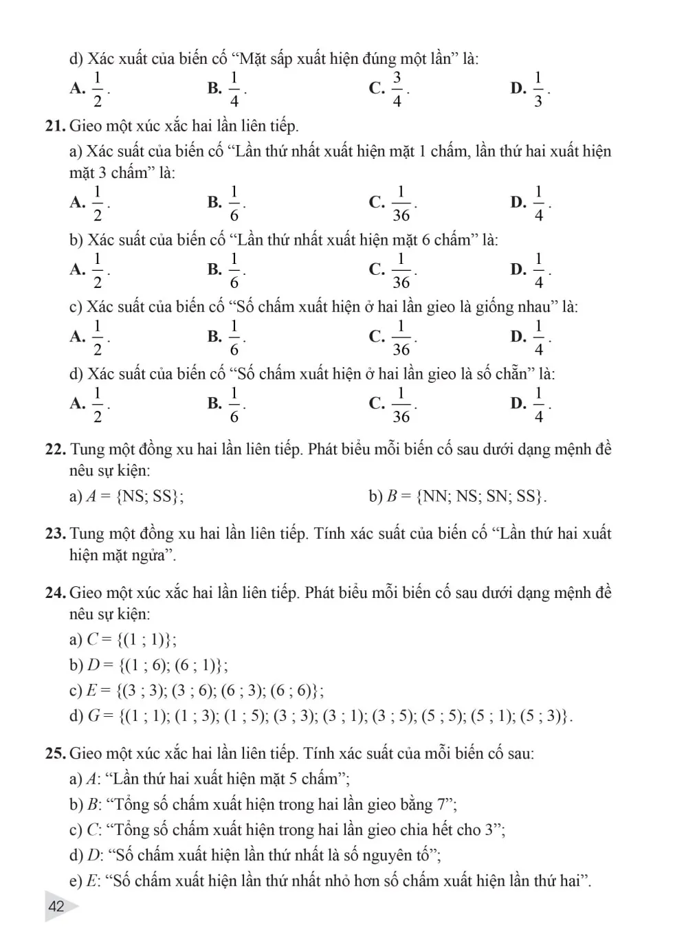 §5. Xác suất của biến cố