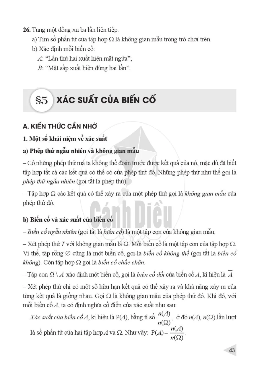 §5. Xác suất của biến cố