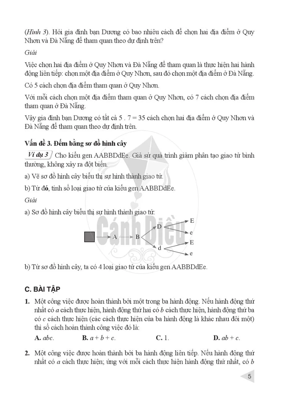 §1. Quy tắc cộng. Quy tắc nhân. Sơ đồ hình cây