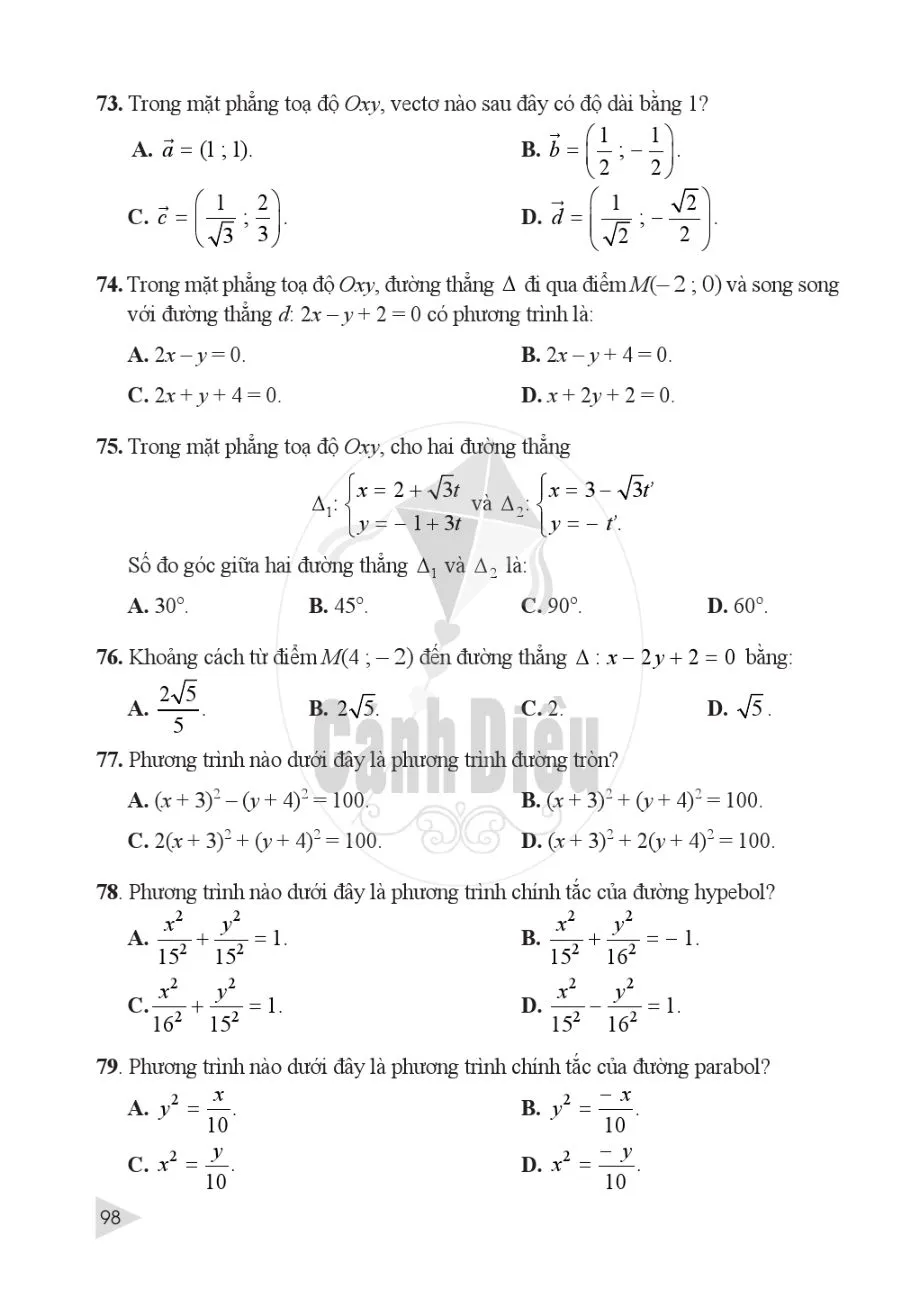 Bài tập cuối chương VII