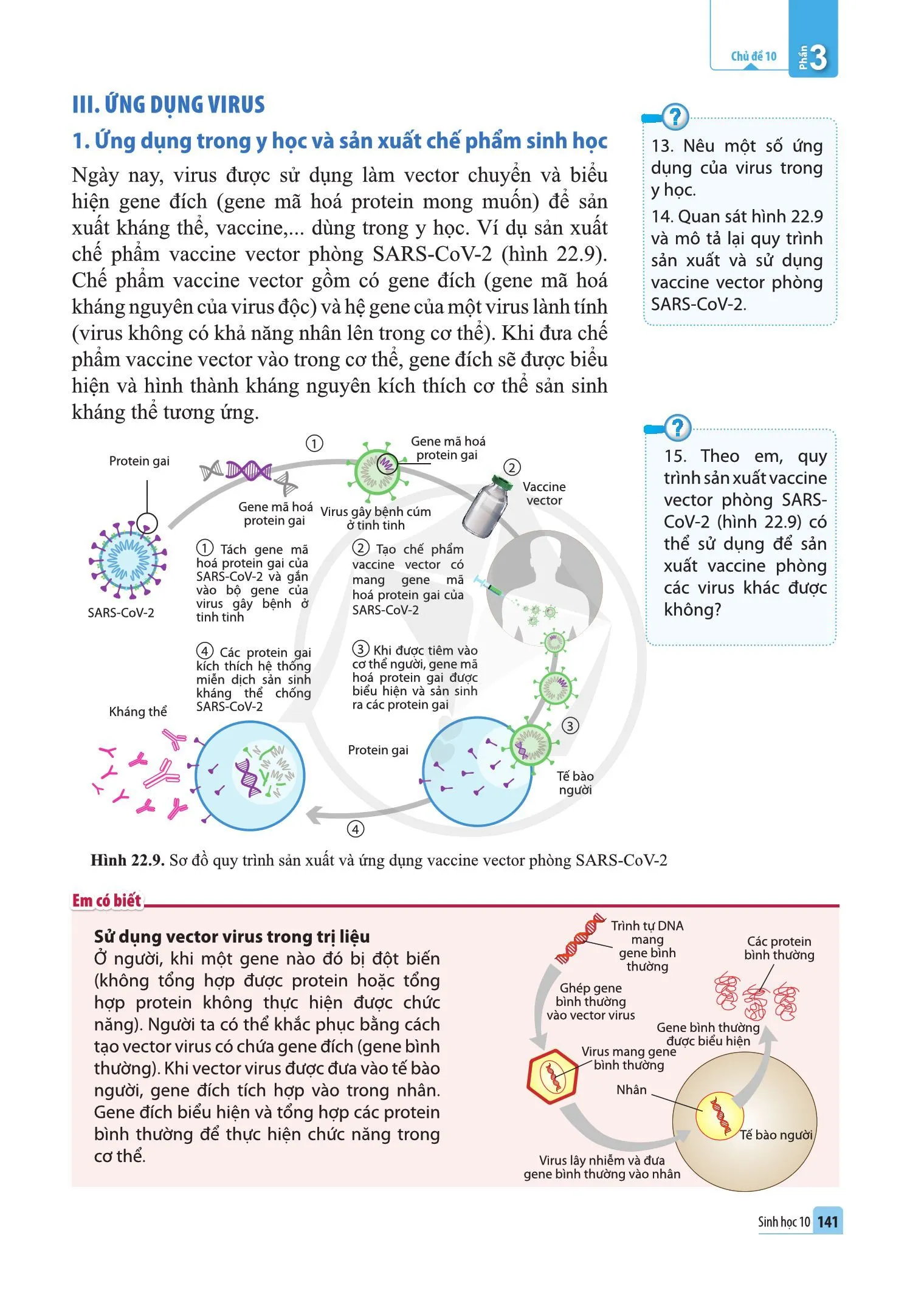 Bài 22. Phương thức lây truyền, cách phòng chống và ứng dụng của virus