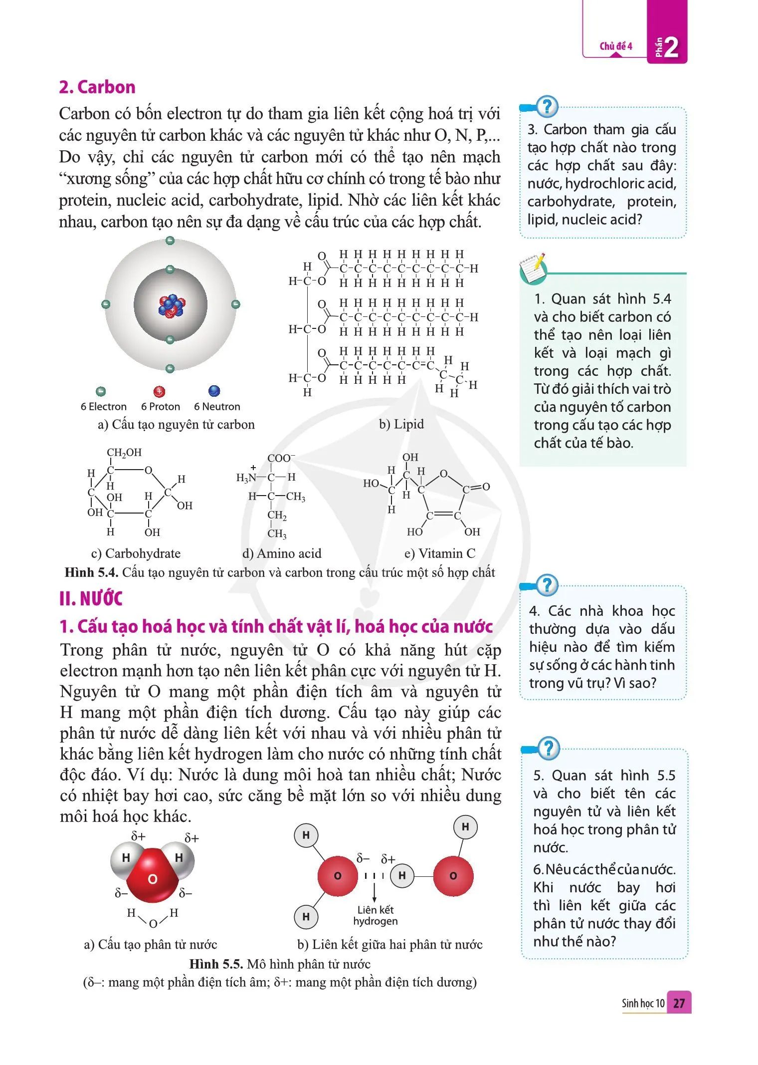 Bài 5. Các nguyên tố hoá học và nước