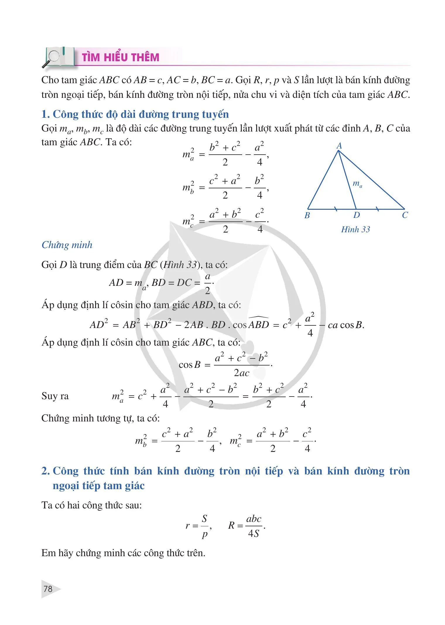 §2. Giải tam giác. Tính diện tích tam giác