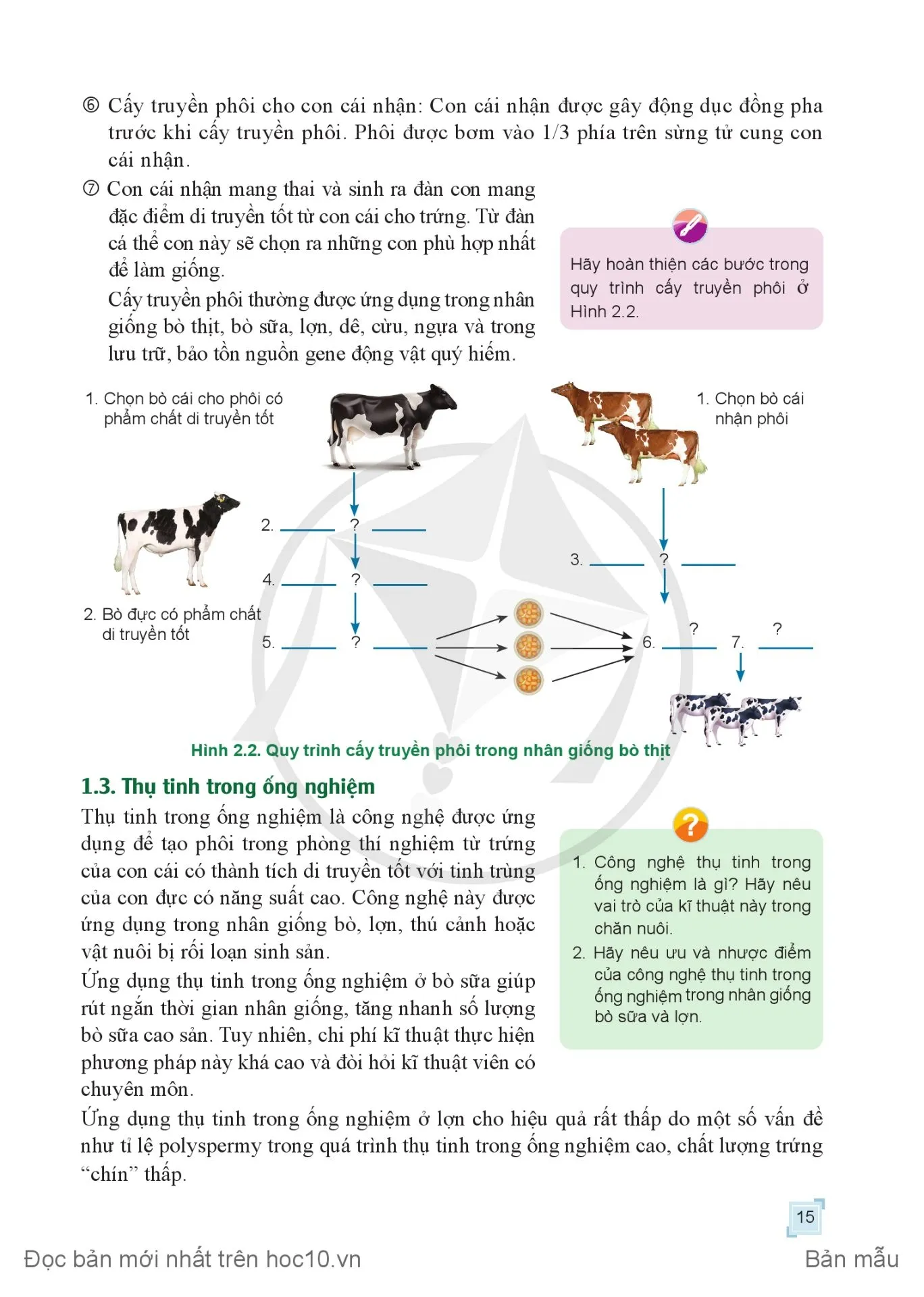 Bài 2. Ứng dụng công nghệ sinh học trong chăn nuôi.