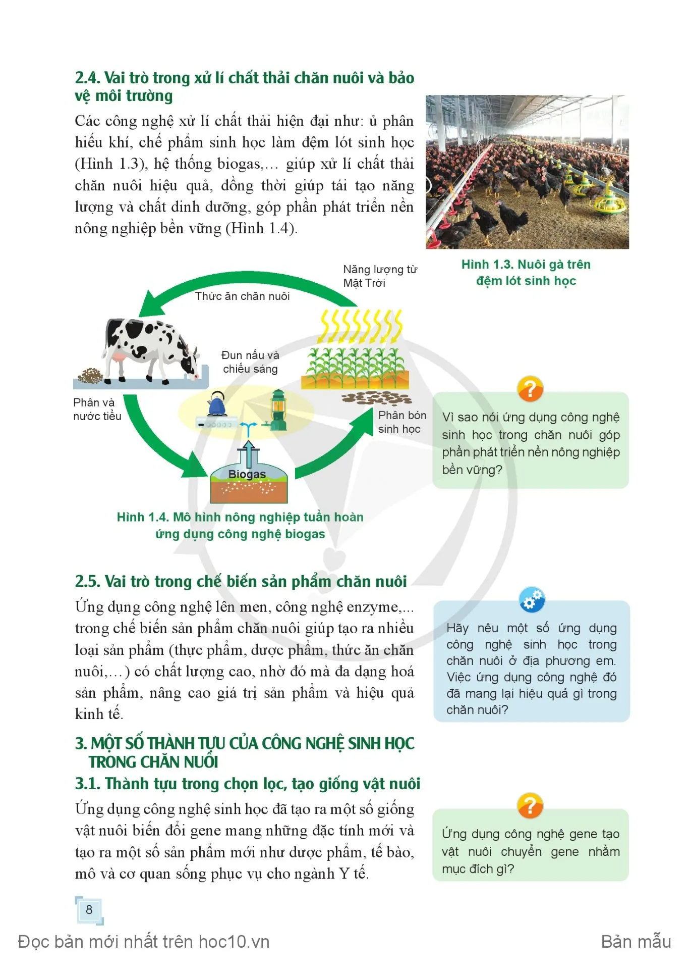 Bài 1. Vai trò, thành tựu và triển vọng của công nghệ sinh học trong chăn nuôi