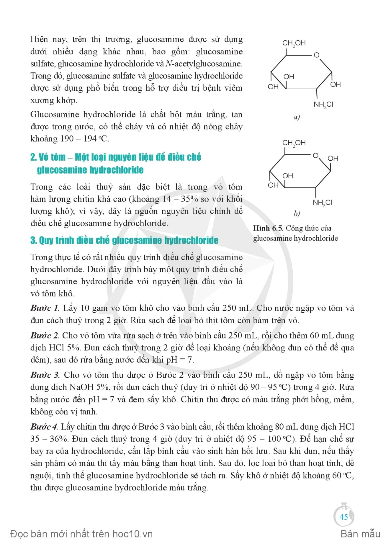 Bài 6. Điều chế glucosamine hydrochloride từ vỏ tôm...