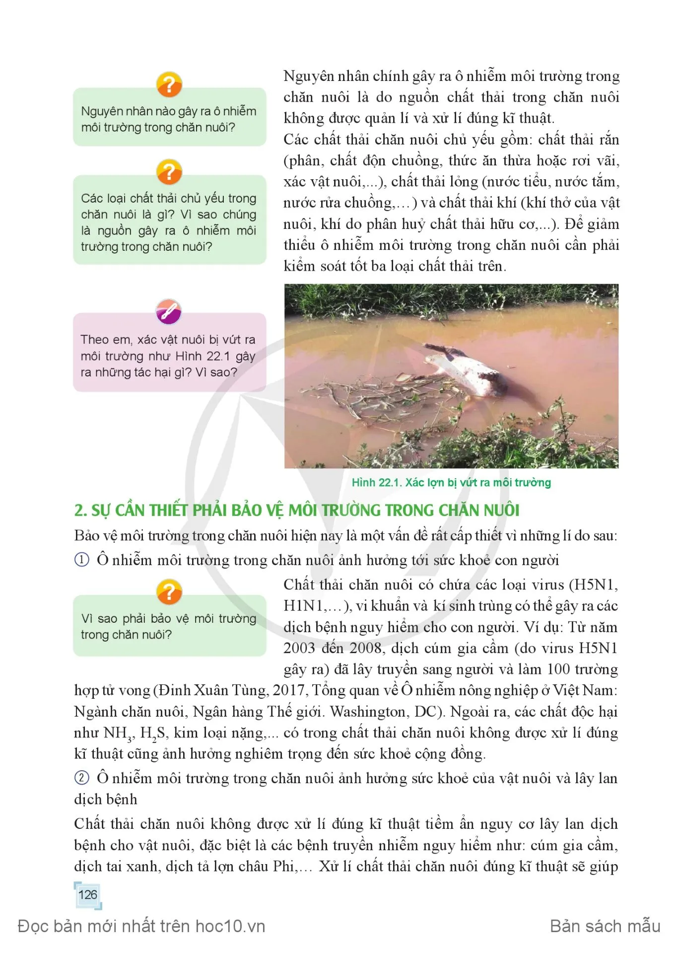 Bài 22. Khái quát về bảo vệ môi trường trong chăn nuôi