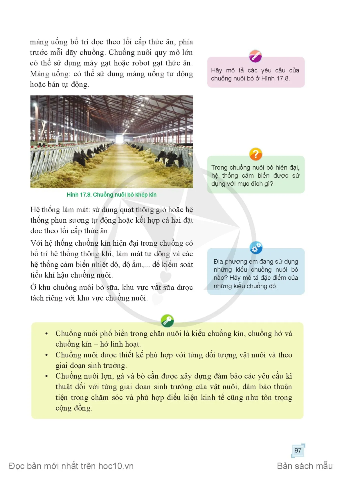 Bài 17. Một số kiểu chuồng nuôi gia súc và gia cầm