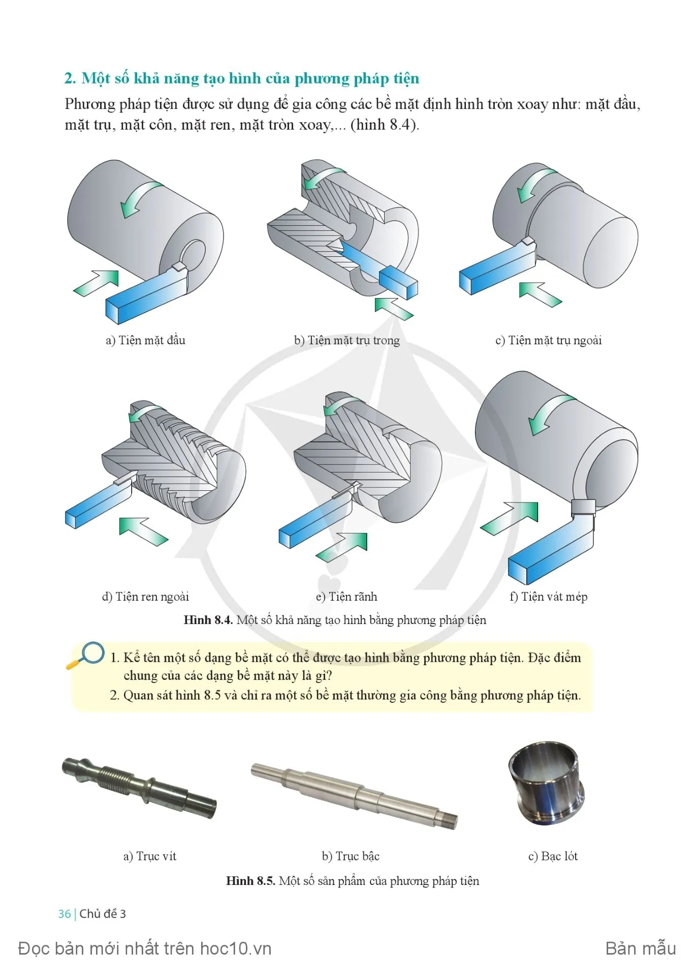 Bài 8 Phương pháp gia công cắt gọt