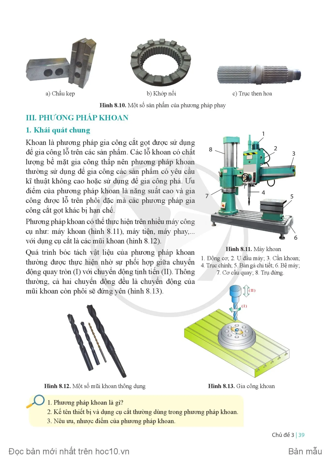 Bài 8 Phương pháp gia công cắt gọt